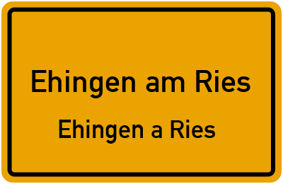 Straßenverzeichnis Ehingen am Ries Ehingen a Ries