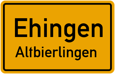 Straßenverzeichnis Ehingen Altbierlingen