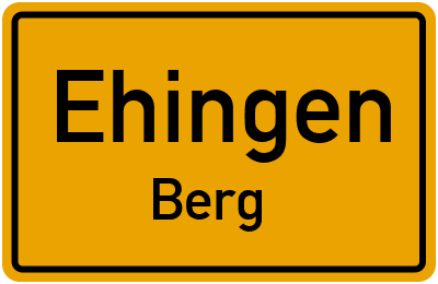Straßenverzeichnis Ehingen Berg