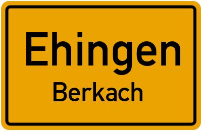 Straßenverzeichnis Ehingen Berkach