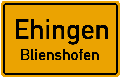 Straßenverzeichnis Ehingen Blienshofen