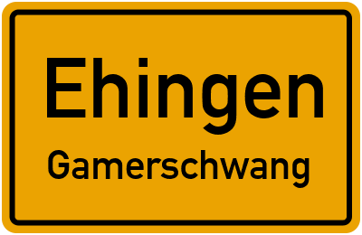Straßenverzeichnis Ehingen Gamerschwang