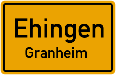 Straßenverzeichnis Ehingen Granheim