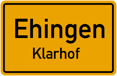 Straßenverzeichnis Ehingen Klarhof