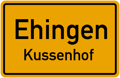 Straßenverzeichnis Ehingen Kussenhof