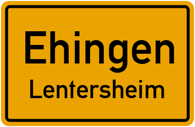Ortsschild Ehingen Lentersheim