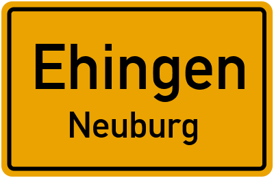 Straßenverzeichnis Ehingen Neuburg
