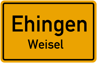 Straßenverzeichnis Ehingen Weisel
