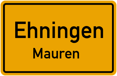 Straßenverzeichnis Ehningen Mauren