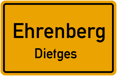 Straßenverzeichnis Ehrenberg Dietges
