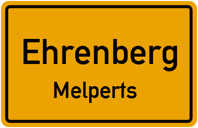 Straßenverzeichnis Ehrenberg Melperts