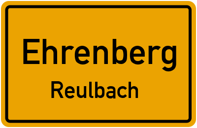 Straßenverzeichnis Ehrenberg Reulbach