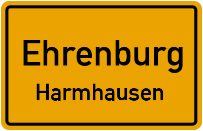 Ortsschild Ehrenburg Harmhausen