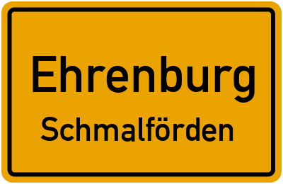 Ortsschild Ehrenburg Schmalförden