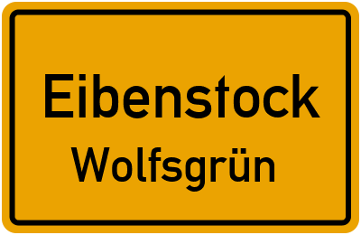 Straßenverzeichnis Eibenstock Wolfsgrün