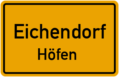Straßenverzeichnis Eichendorf Höfen