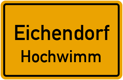 Straßenverzeichnis Eichendorf Hochwimm