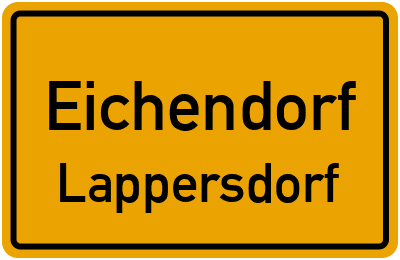 Ortsschild Eichendorf Lappersdorf