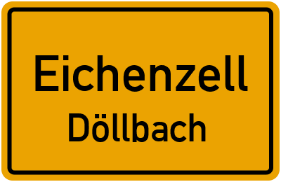 Ortsschild Eichenzell Döllbach