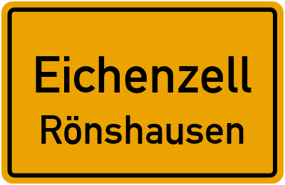 Ortsschild Eichenzell Rönshausen