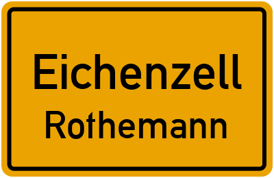 Ortsschild Eichenzell Rothemann