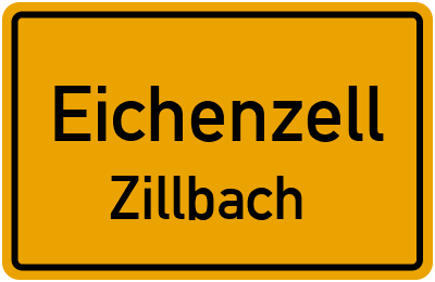 Ortsschild Eichenzell Zillbach