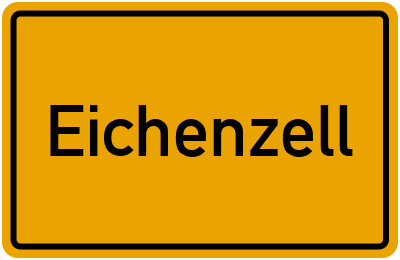 Ortsschild von Gemeinde Eichenzell in Hessen