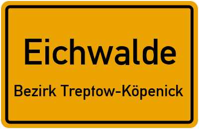 Straßenverzeichnis Eichwalde Bezirk Treptow-Köpenick