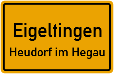Straßenverzeichnis Eigeltingen Heudorf im Hegau