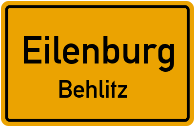 Straßenverzeichnis Eilenburg Behlitz