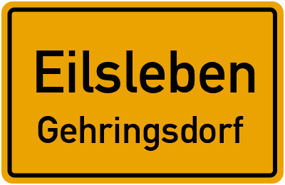 Straßenverzeichnis Eilsleben Gehringsdorf