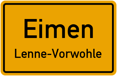 Straßenverzeichnis Eimen Lenne-Vorwohle