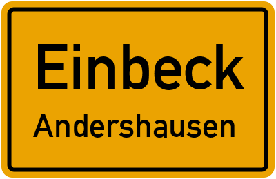 Straßenverzeichnis Einbeck Andershausen