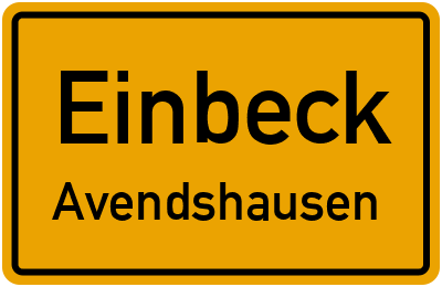 Straßenverzeichnis Einbeck Avendshausen
