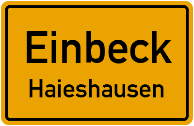 Straßenverzeichnis Einbeck Haieshausen