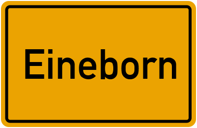 Ortsschild von Eineborn in Thüringen
