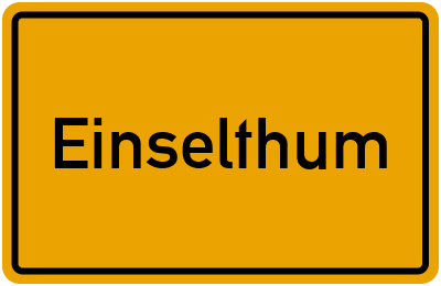 Ortsschild von Gemeinde Einselthum in Rheinland-Pfalz
