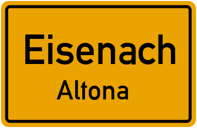 Straßenverzeichnis Eisenach Altona