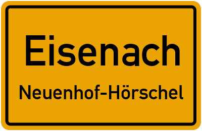 Ortsschild Eisenach Neuenhof-Hörschel