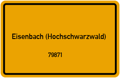 79871 Eisenbach (Hochschwarzwald)