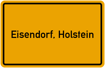 Ortsschild von Gemeinde Eisendorf, Holstein in Schleswig-Holstein
