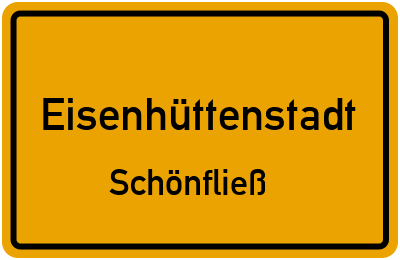 Straßenverzeichnis Eisenhüttenstadt Schönfließ
