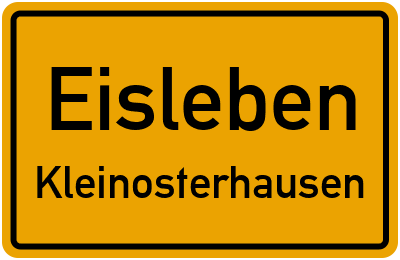 Straßenverzeichnis Eisleben Kleinosterhausen