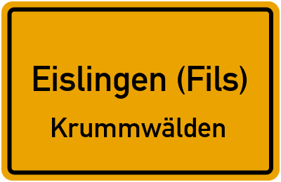 Straßenverzeichnis Eislingen (Fils) Krummwälden