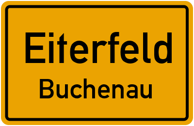 Ortsschild Eiterfeld Buchenau