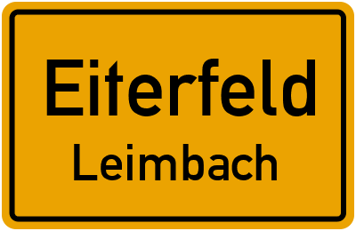 Ortsschild Eiterfeld Leimbach