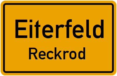 Ortsschild Eiterfeld Reckrod