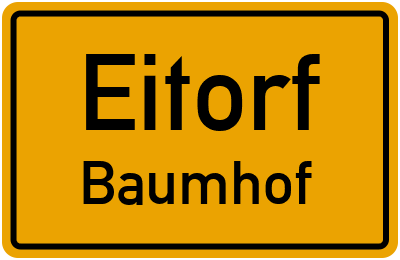 Ortsschild Eitorf Baumhof