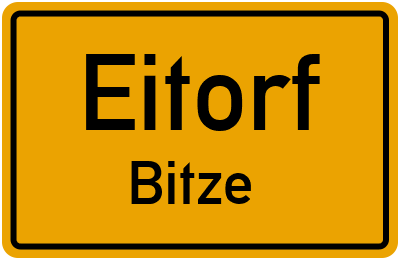 Ortsschild Eitorf Bitze