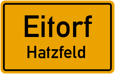 Ortsschild Eitorf Hatzfeld
